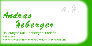 andras heberger business card